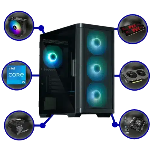 Mini Tower GAME PC M4B V5 Intel 12/14Gen DDR4 Series (i6963)