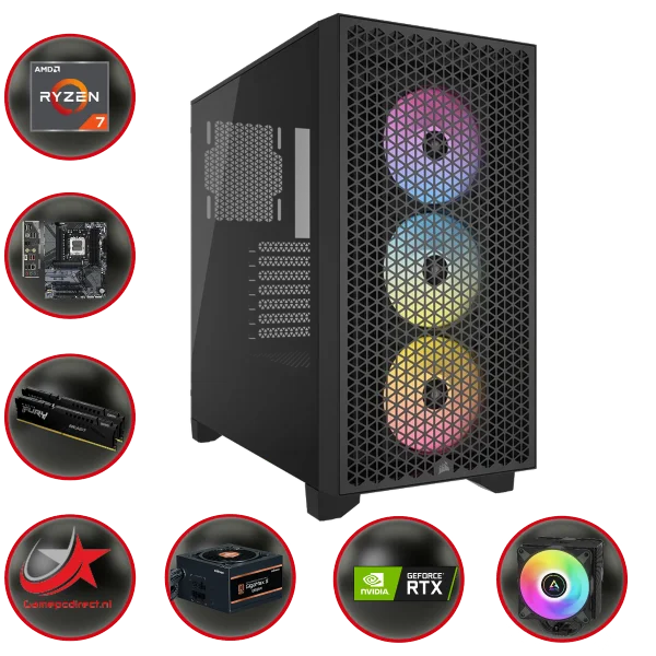 A8749 AMD 3000D RGB Game PC Ryzen 7 RTX 4070 SUPER 2