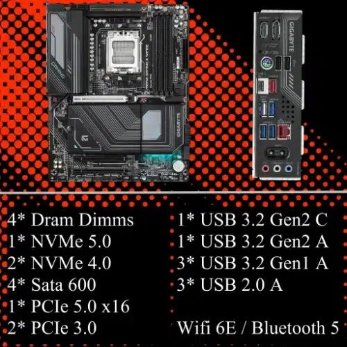 Gigabyte B850 Gaming X AX moederbord Specs