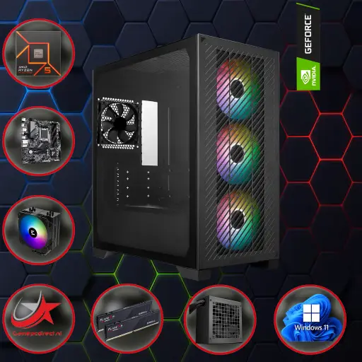 Gaming PC AMD RTX 5060 Ti 16GB