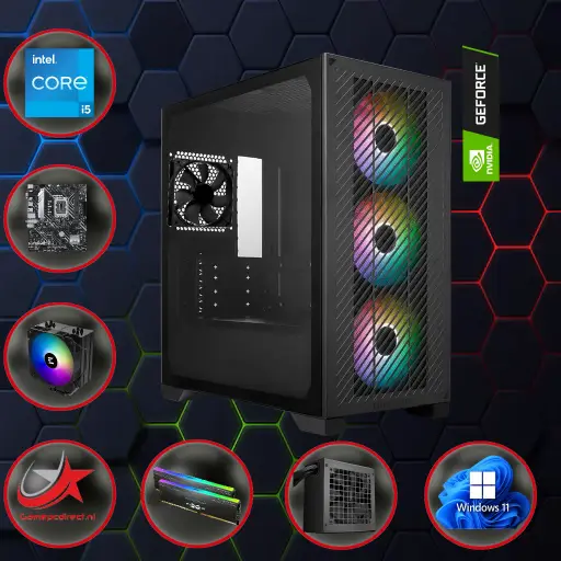 i9877 Intel AIR ARGB Game PC i5 14400F RTX 5060 Ti 16GB