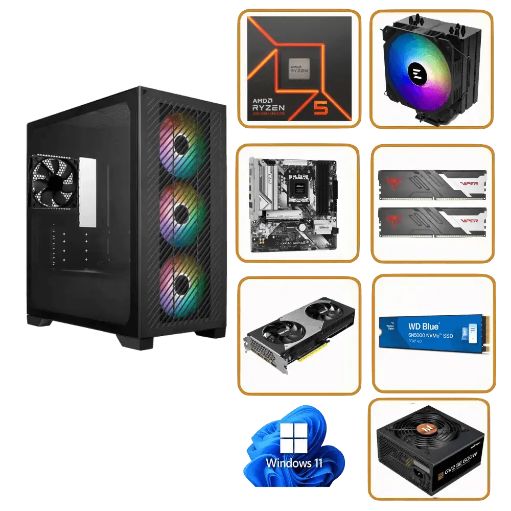 PC Samenstellen ELITE PRB4.0 5 Game PC RTX 5060 Ti 16GB