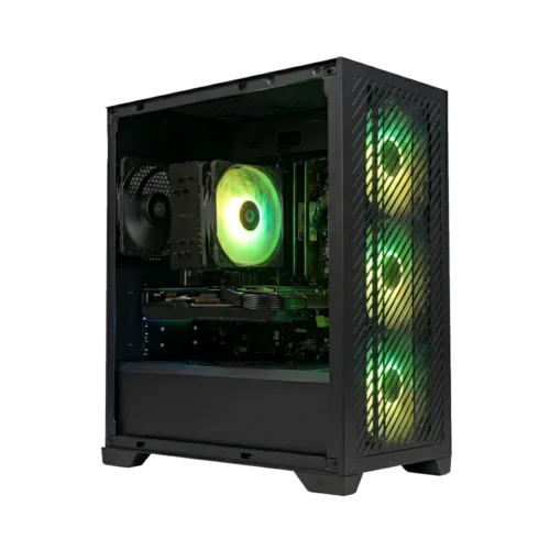 game pc rx 9060 xt en ryzen 5 met argb verlichting