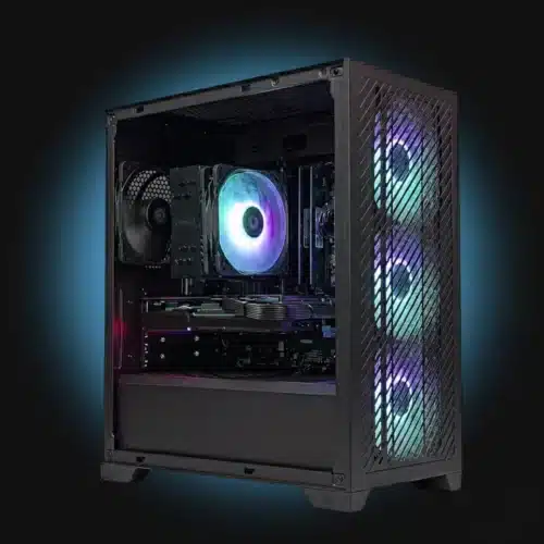gaming pc met nvidia rtx 5050 en rgb verlichting