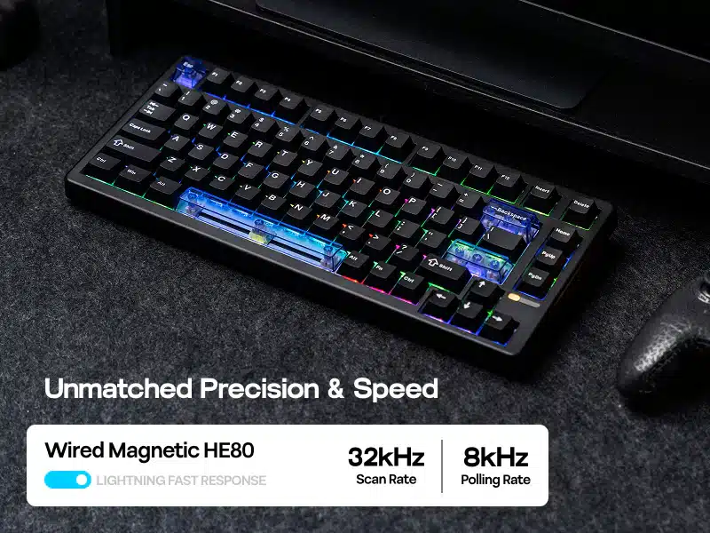 Epomaker HE80 Magnetic Gaming Keyboard - Hall Effect - Rapid Trigger - 8000Hz 8 Epomaker HE80 Magnetisch Gaming Toetsenbord - 75% Layout met Rapid Trigger