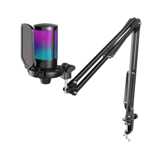 FIFINE AmpliGame A6T USB Streaming Microphone Kit + Boom Arm