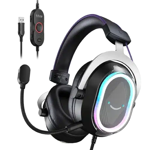 FIFINE AmpliGame H13 USB Gaming Headset | Game/Chat Balance & 24-bit Audio