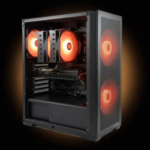 game pc met dual tower koeling en rx 9060 xt 16gb