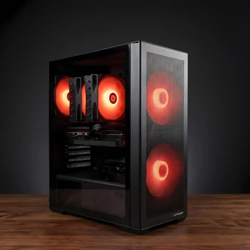 game pc met dual tower koeling en rx 9060 xt 16gb