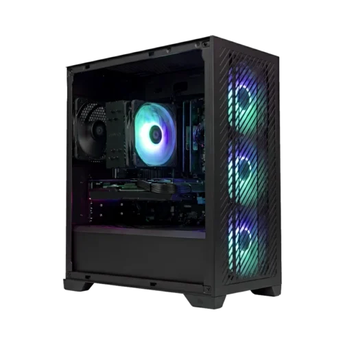 game pc met argb verlichting en rtx 5060 8gb videokaart