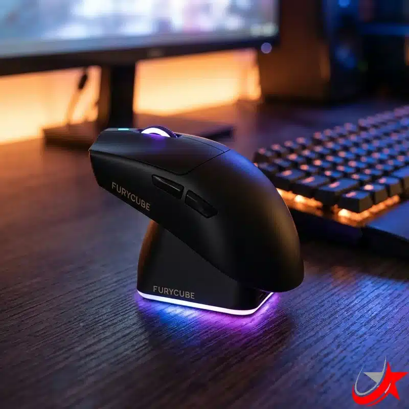 FURYCUBE G16 PRO Tri-Mode Gaming Mouse – PAW3311 – 1K Hz – 59g – Black