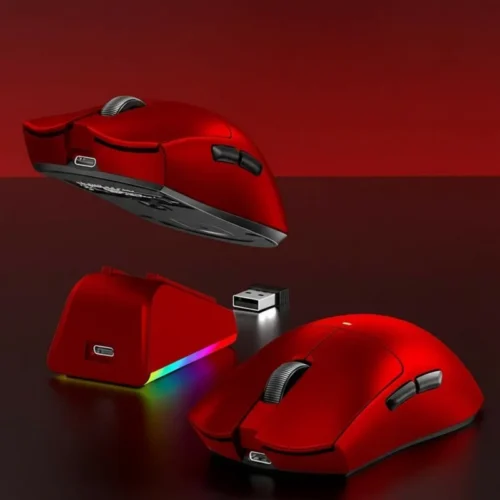 LDON V3 PRO Gaming Muis Red