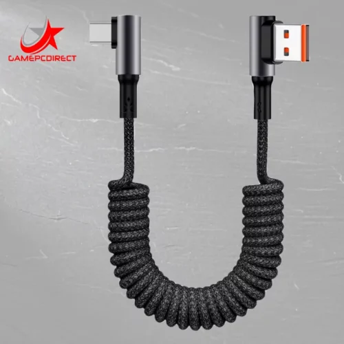 USB C Paracord 90 Graden Black