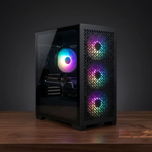 gaming pc ryzen 7 8700F en RX 9060 XT met argb verlichting