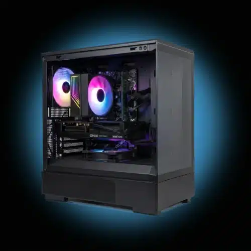 gaming pc met intel core i5 12400f en intel arc b570 10gb inclusief argb verlichting
