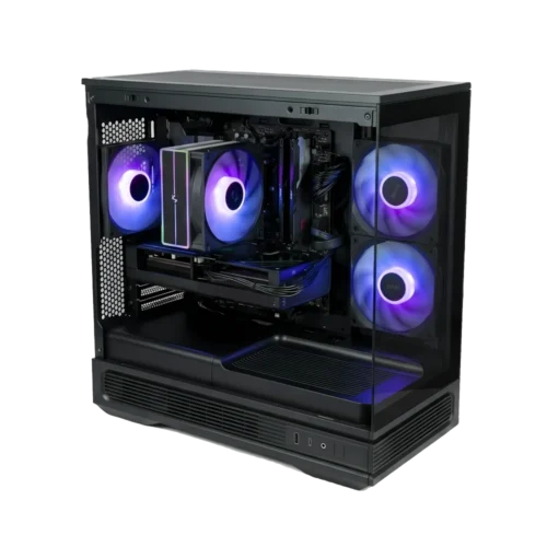 amd game pc met rode argb verlichting en rtx 5060