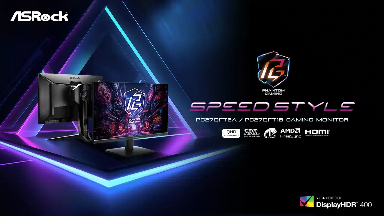 ASRock Phantom Gaming PG27QFT1B 180Hz QHD