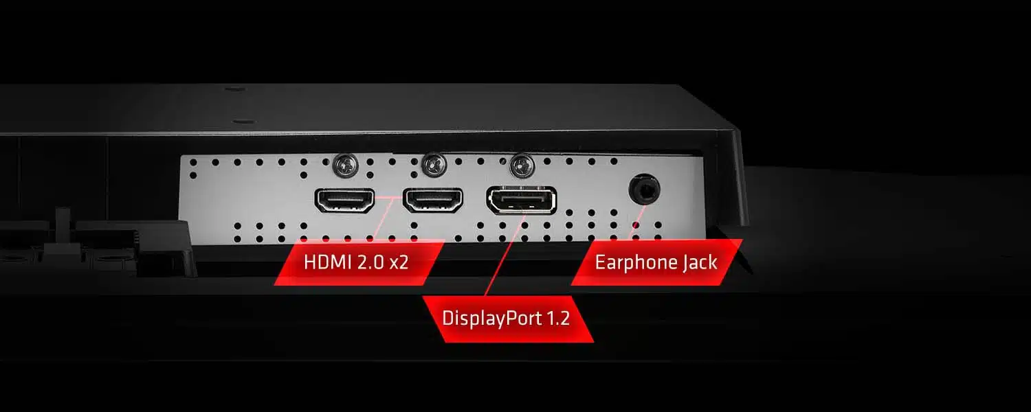 ASRock Phantom Gaming PG27FFT1A Aansluitingen