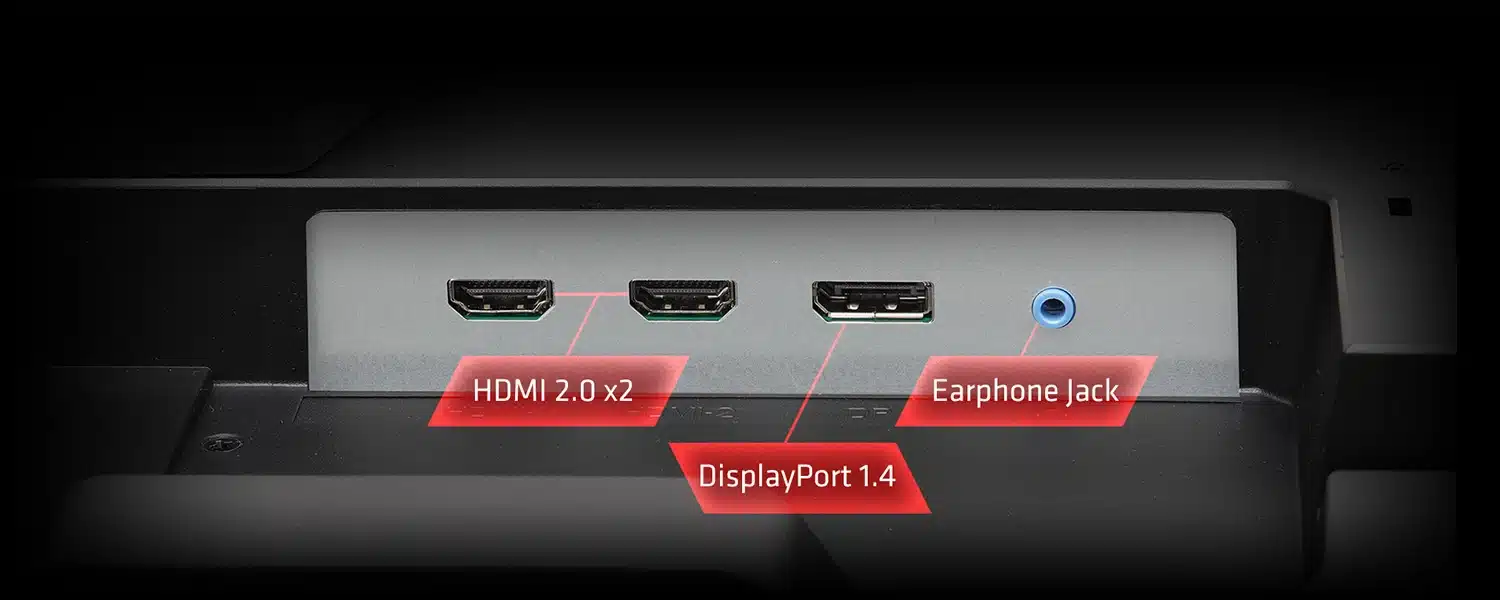 ASRock Phantom Gaming PG27QFT1B Aansluitingen