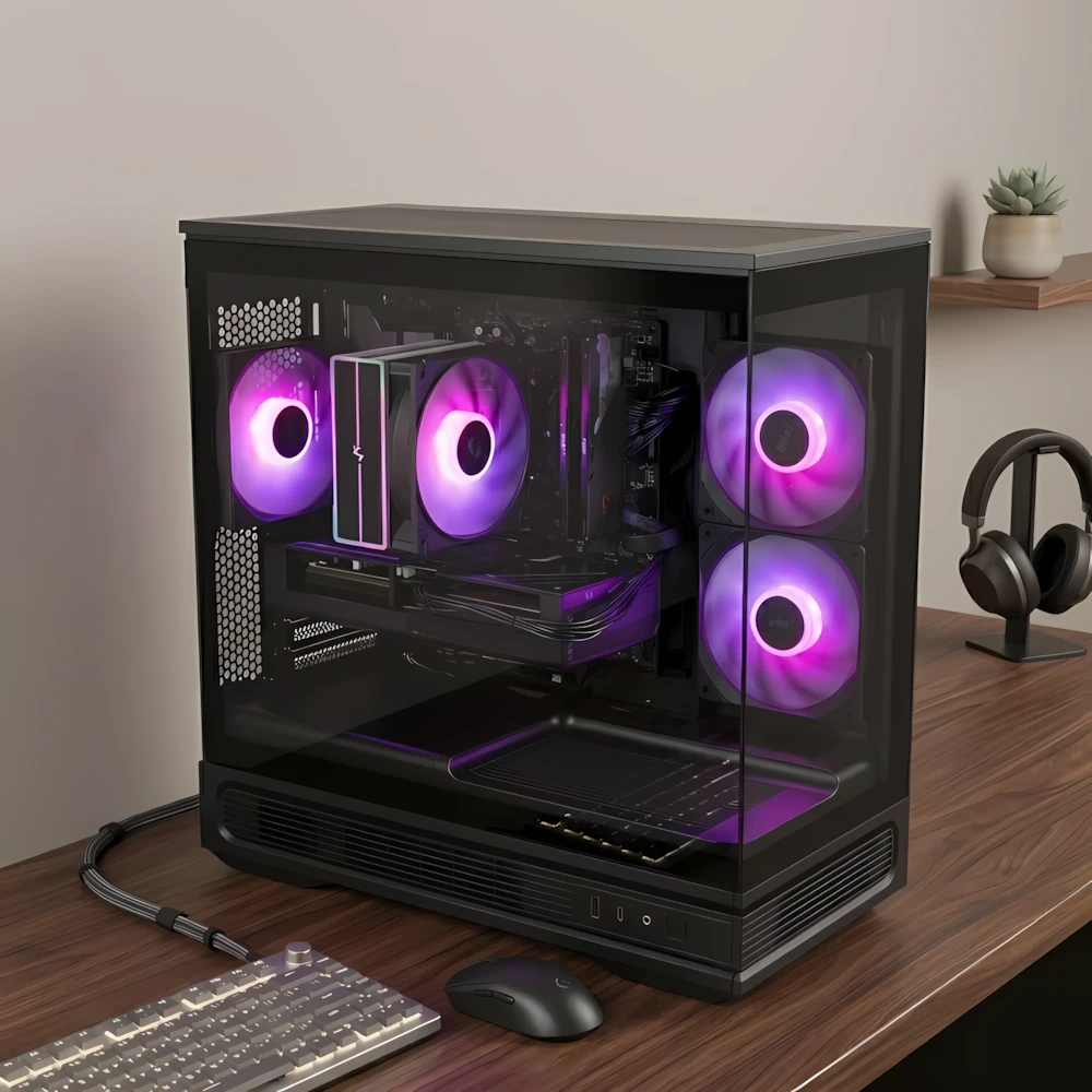 Game PC C2M PRB2.0 3 game pc c2m op bureau met argb verlichting