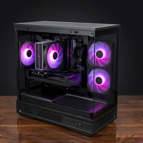 game pc met rtx 5070 in fishtank